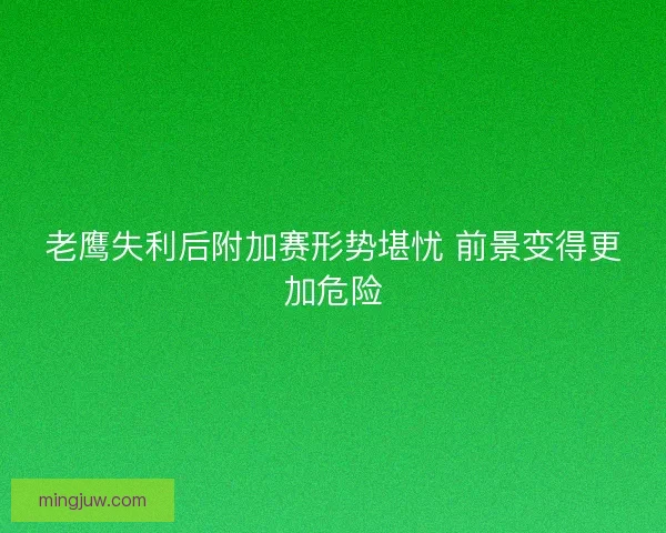 老鹰失利后附加赛形势堪忧 前景变得更加危险